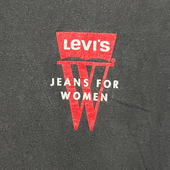 VTG 90’s Single Stitch Levi’s Jeans For Women Black T-Shirt Hanes Beefy-T L - Picture 5 of 7